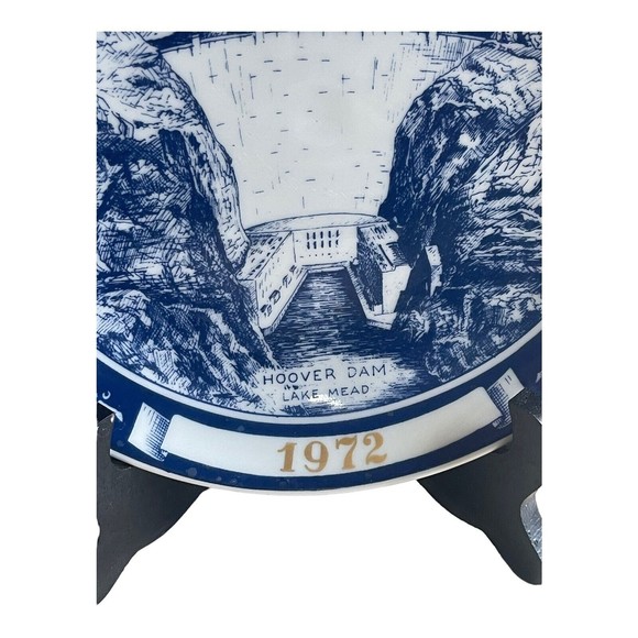 Vtg Nevada 1972 Chateau Collector "Kesa" 26 Hoover dam￼ Denmark Plate 1st Editio - Picture 2 of 5